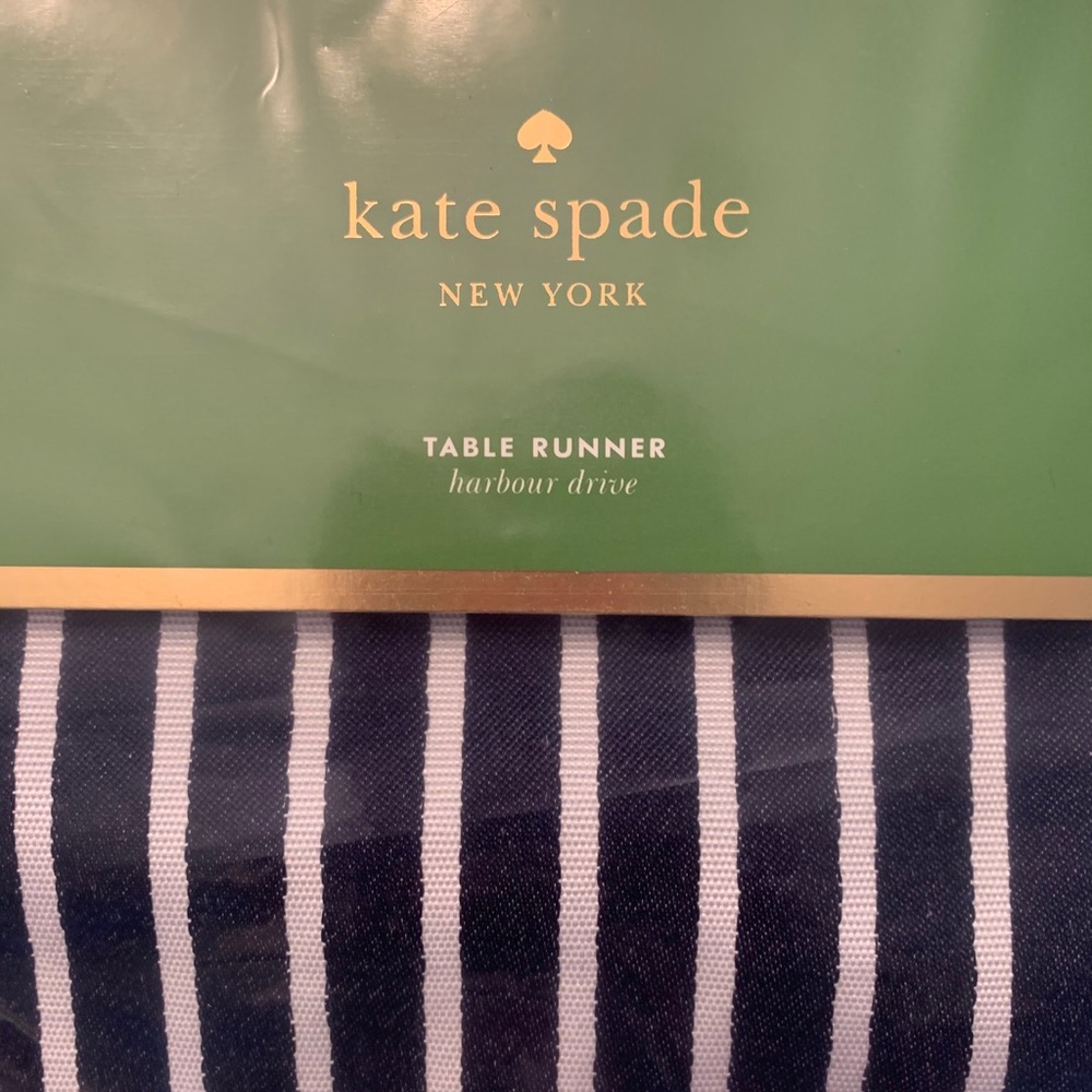 NWT Kate French Navy Harbour Drive table runner